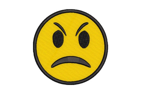 Angry Emoji: Bold Embroidery for Streetwear