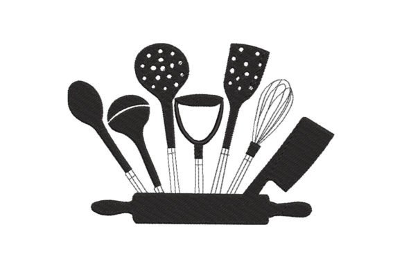 Cooking Utensils: A Holiday Embroidery Review